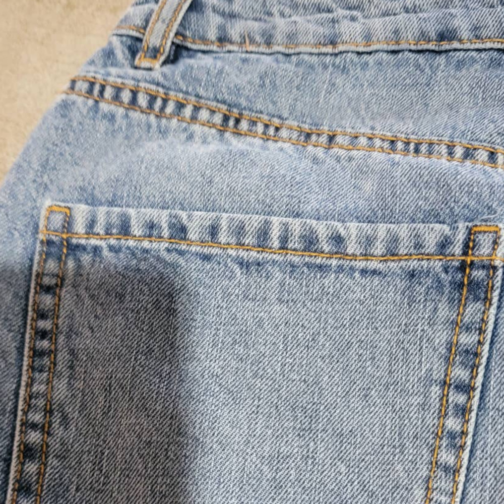 Dynamite Blue Skirt Raw Hem A-Line Mini Midi Skirt Size Small - Picture 8 of 10